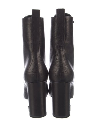 Saint Laurent Leather Lace-Up Boots