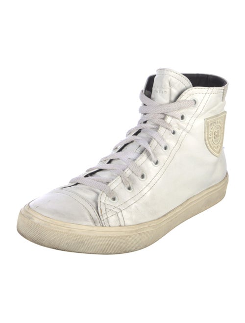 Saint Laurent Leather Printed Sneakers