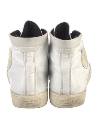 Saint Laurent Leather Printed Sneakers