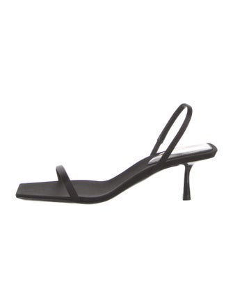 Saint Laurent Satin Slingback Sandals