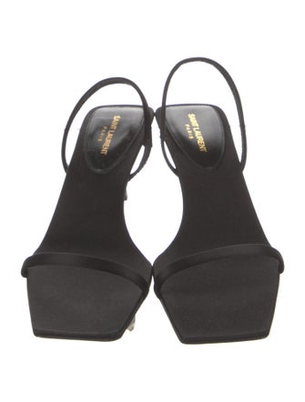 Saint Laurent Satin Slingback Sandals