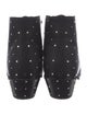Saint Laurent Satin Crystal Embellishments Lace-Up Boots
