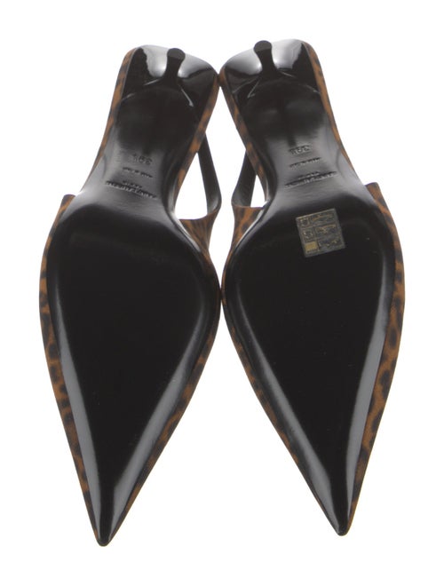 Saint Laurent Satin Printed Slingback Pumps