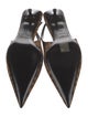Saint Laurent Satin Animal Print Slingback Pumps