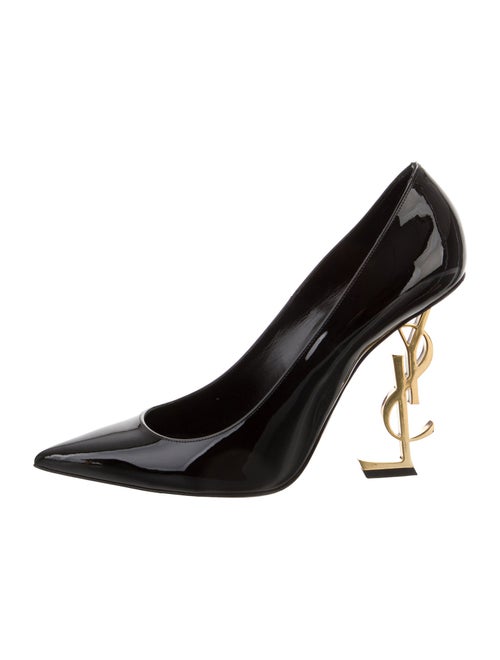 Saint Laurent Signature Logo Patent Leather Pumps