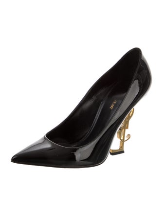 Saint Laurent Signature Logo Patent Leather Pumps