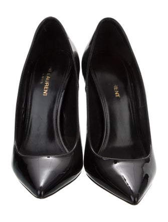 Saint Laurent Signature Logo Patent Leather Pumps