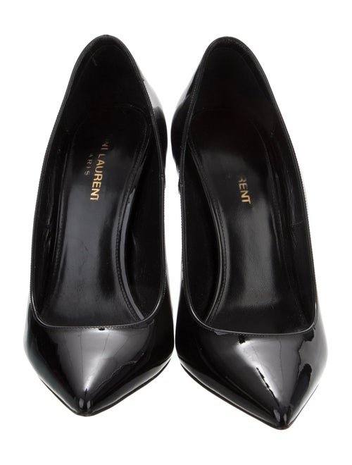 Saint Laurent Signature Logo Patent Leather Pumps