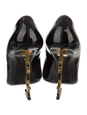 Saint Laurent Signature Logo Patent Leather Pumps