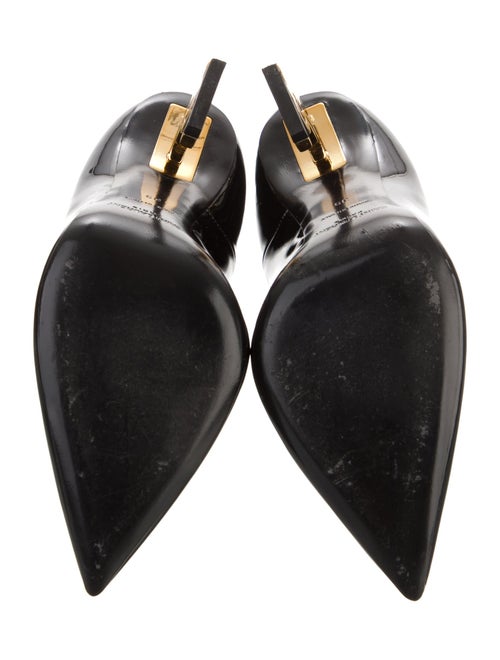 Saint Laurent Signature Logo Patent Leather Pumps