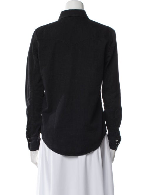 Saint Laurent Long Sleeve Button-Up Top