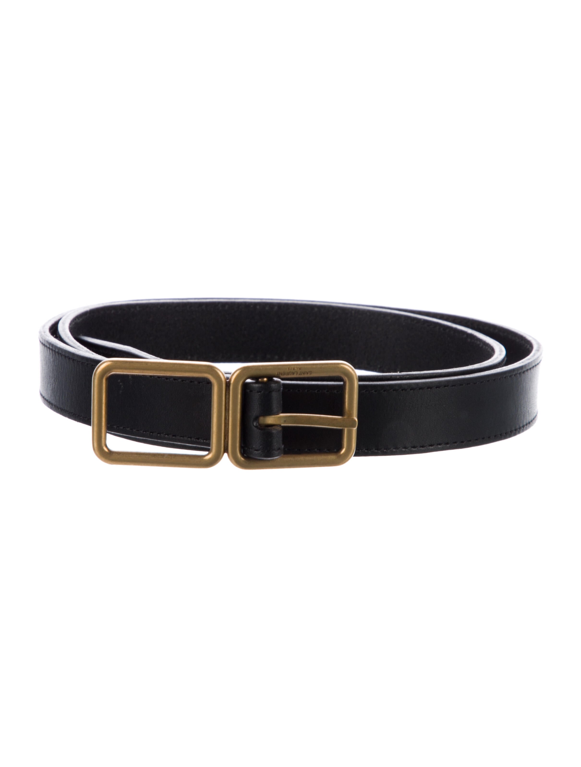 Saint Laurent Skinny Leather Belt