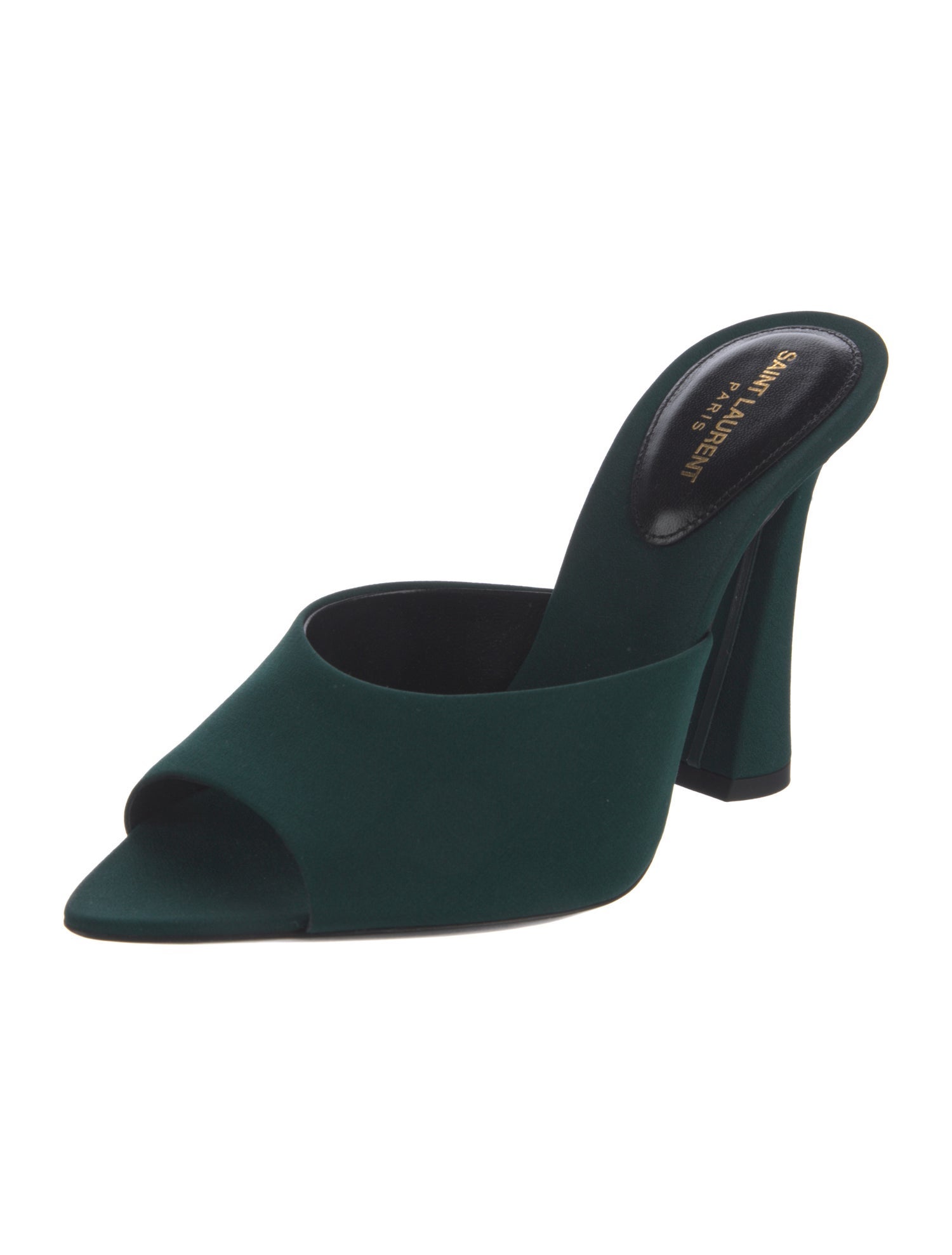 Saint Laurent Satin Slides w/ Tags