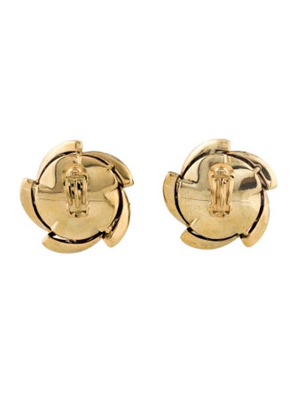 Saint Laurent Velvet Spiral Clip On Earrings