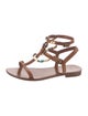 Saint Laurent Leather Beaded Accents Gladiator Sandals
