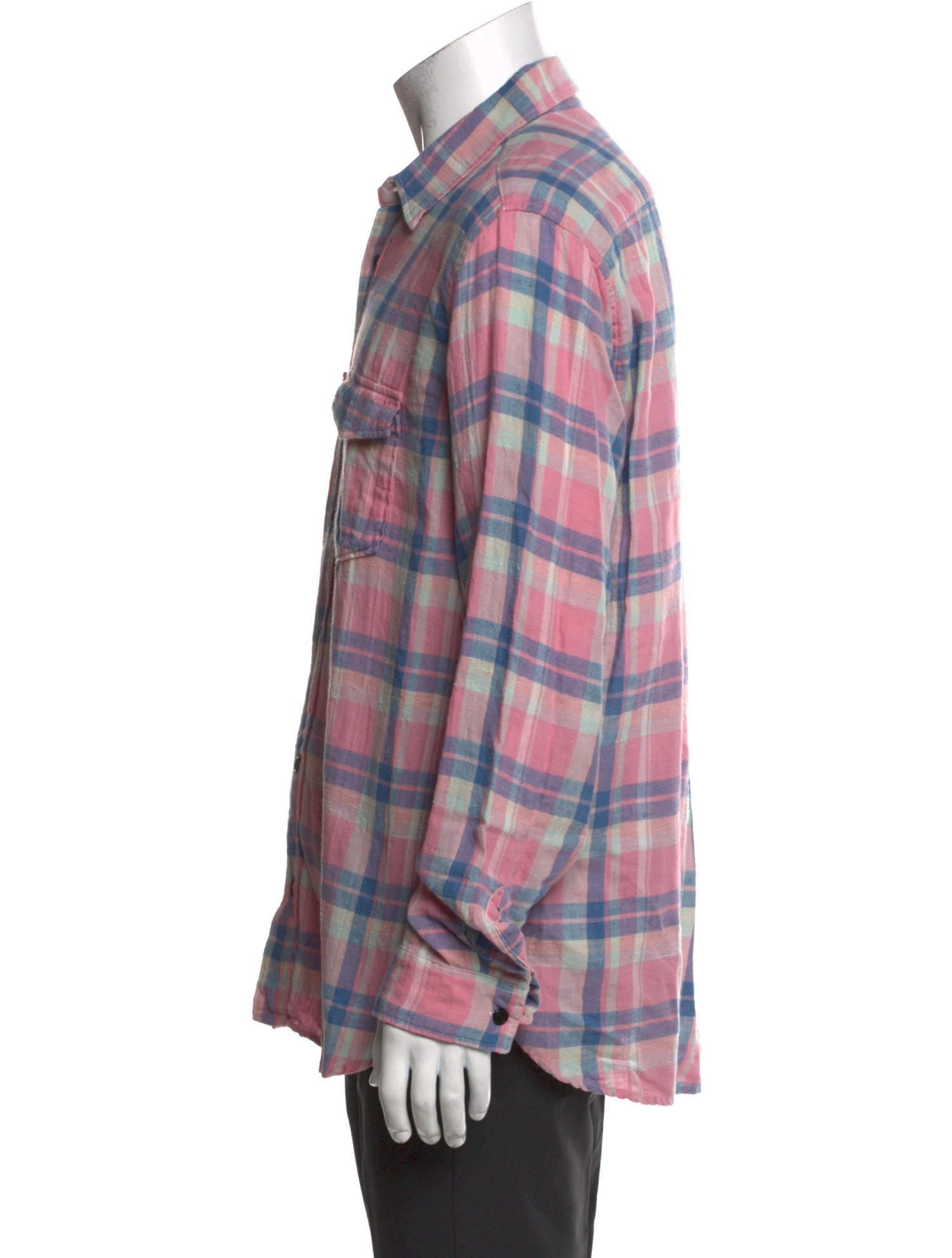 Saint Laurent 2018 Plaid Print Shirt