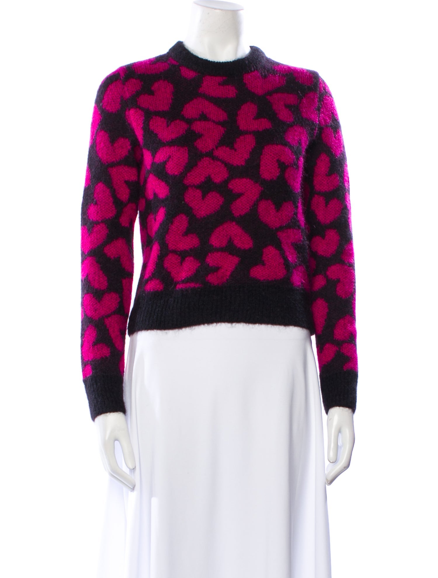 Saint Laurent Kid Mohair Printed Sweater w/ Tags