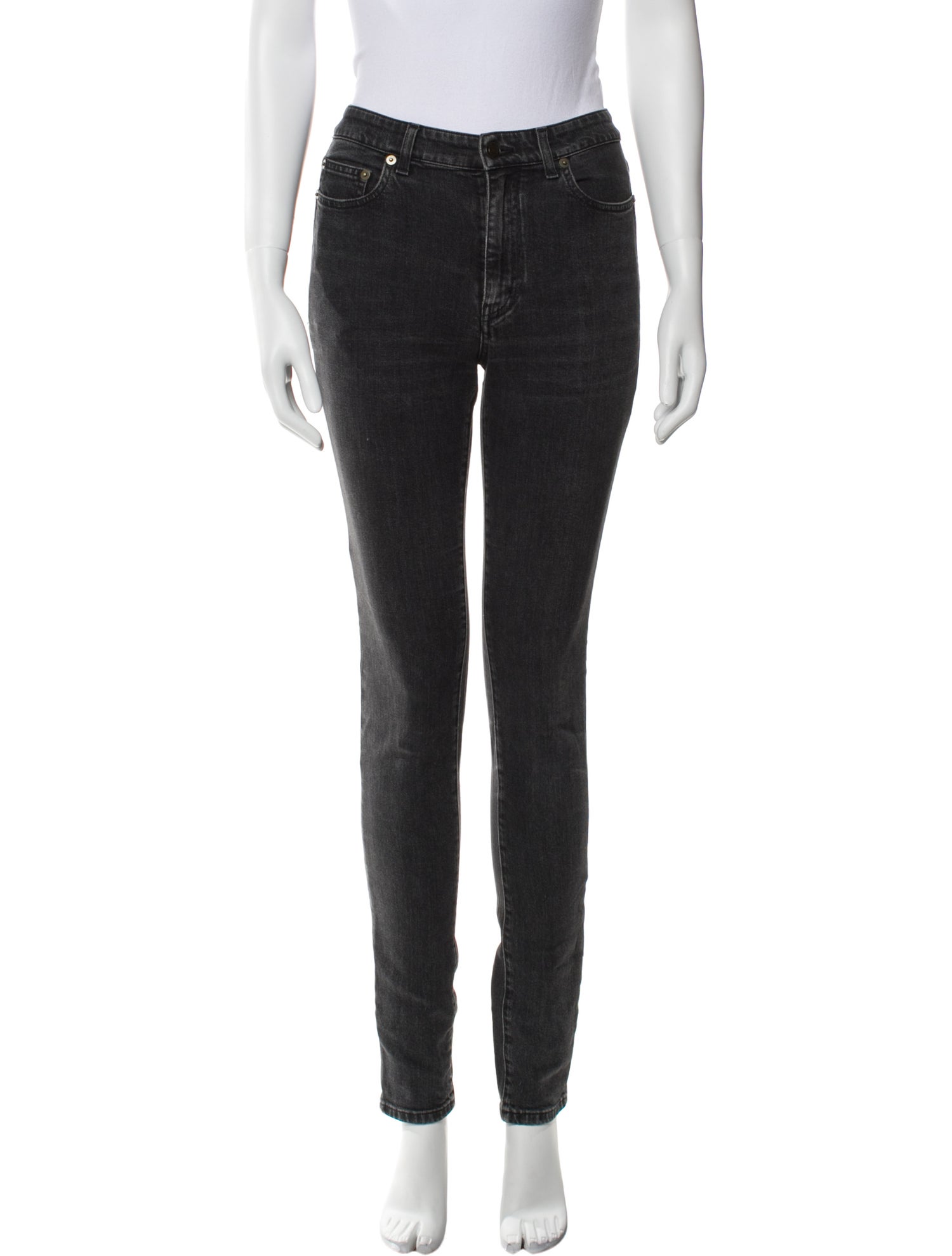Saint Laurent Mid-Rise Skinny Leg Jeans