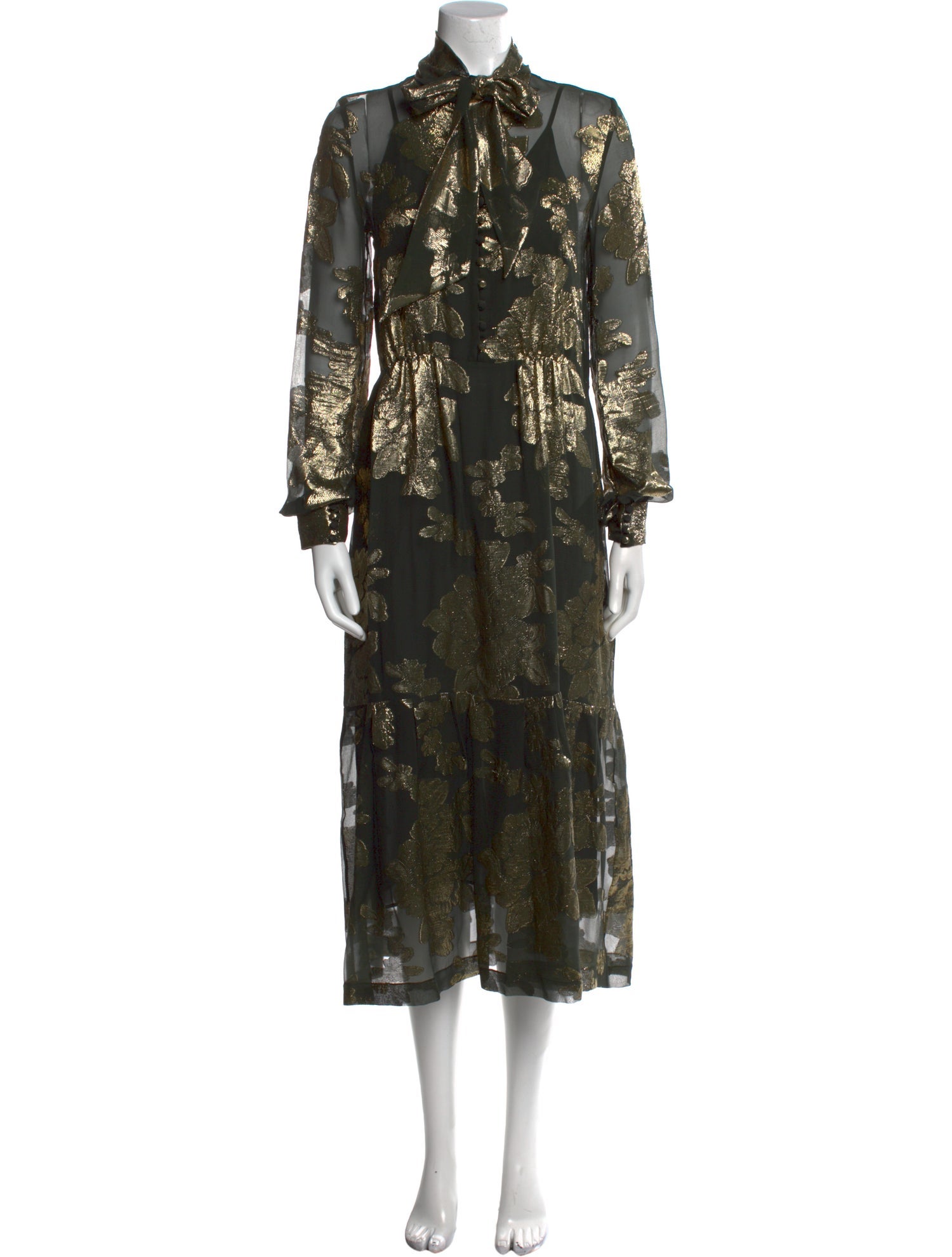 Saint Laurent Silk Long Dress