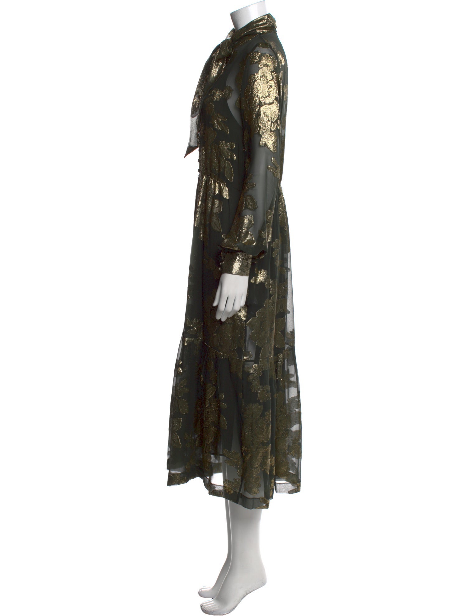 Saint Laurent Silk Long Dress