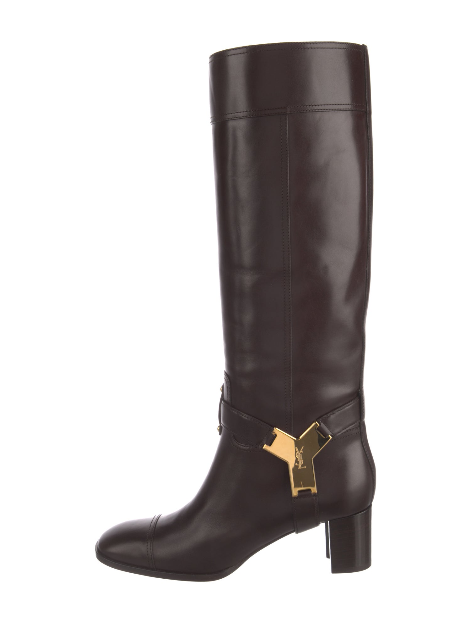 Saint Laurent Leather Riding Boots