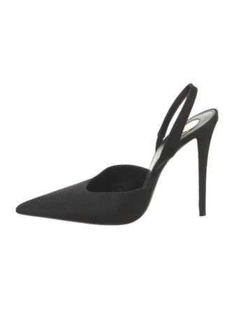 Saint Laurent Canvas Slingback Pumps