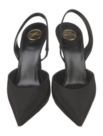 Saint Laurent Canvas Slingback Pumps