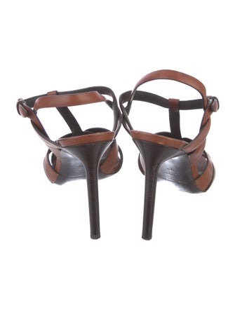 Saint Laurent Leather T-Strap Sandals