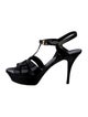 Saint Laurent Patent Leather T-Strap Sandals