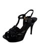 Saint Laurent Patent Leather T-Strap Sandals