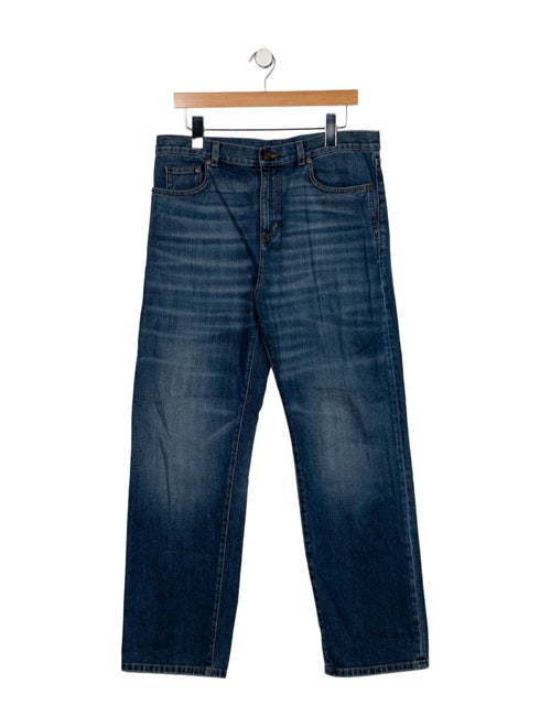 Saint Laurent High-Rise Straight Leg Jeans