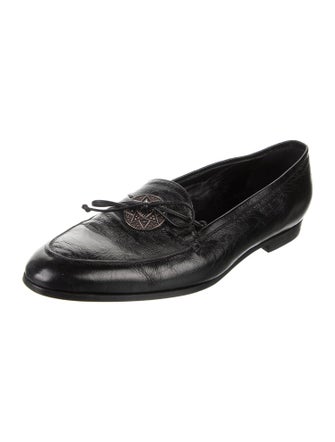 Saint Laurent Roxy 10 Leather Dress Loafers