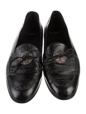 Saint Laurent Roxy 10 Leather Dress Loafers