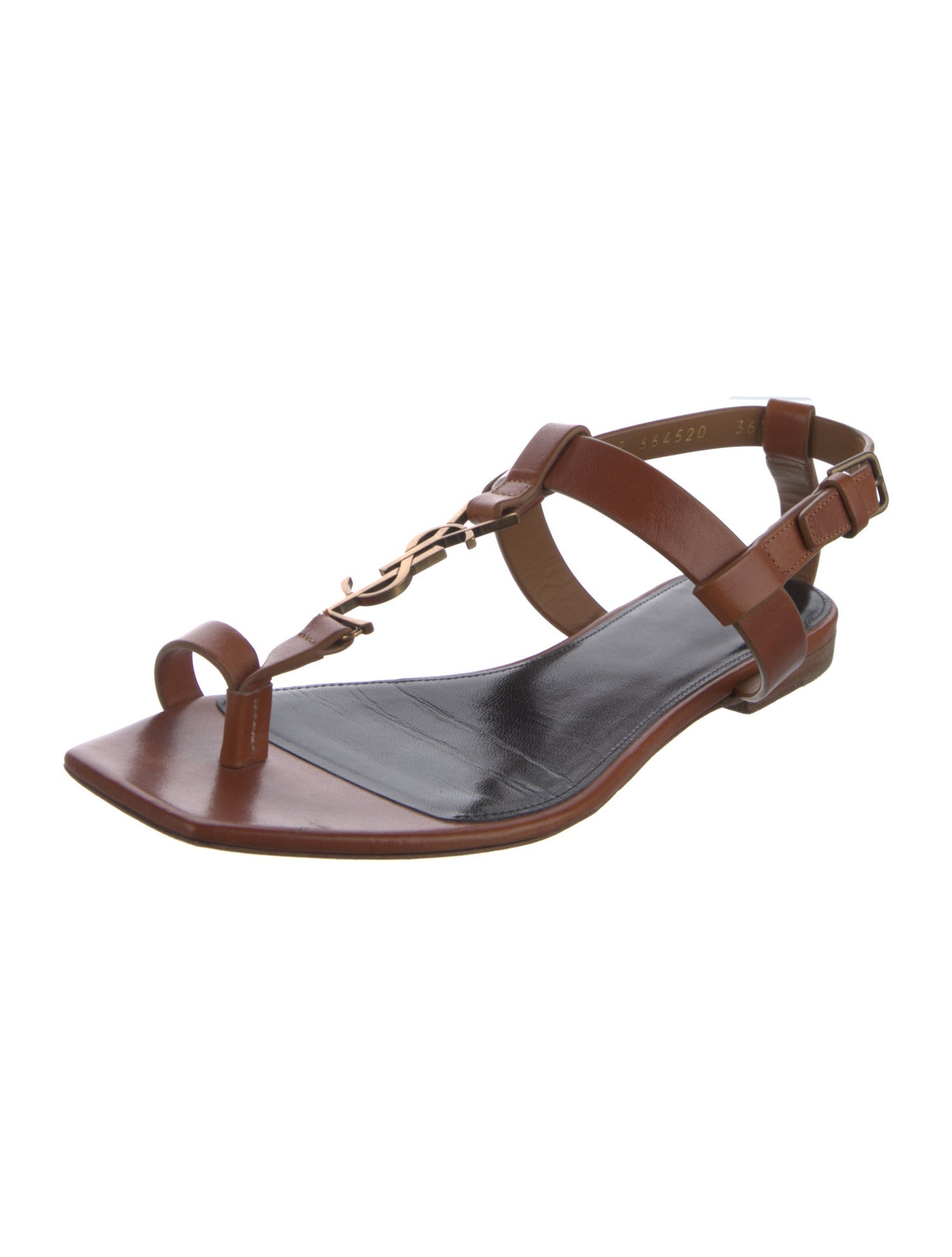 Saint Laurent Leather T-Strap Sandals