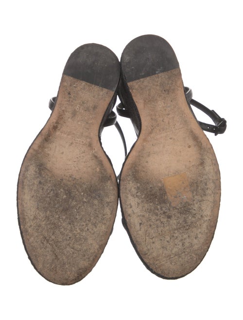 Saint Laurent Signature Logo Leather Espadrilles