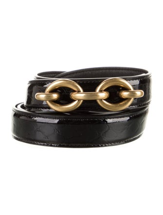 Saint Laurent Skinny Patent Leather Belt
