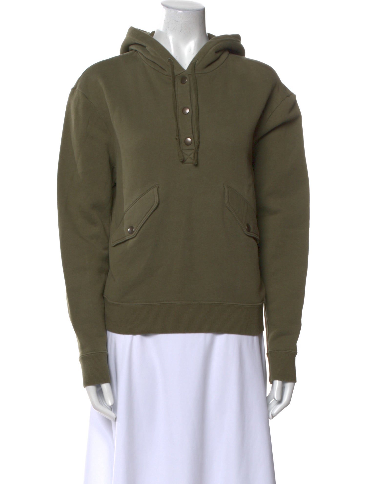 Saint Laurent V-Neck Long Sleeve Sweatshirt