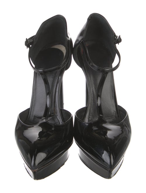Saint Laurent Patent Leather T-Strap Pumps