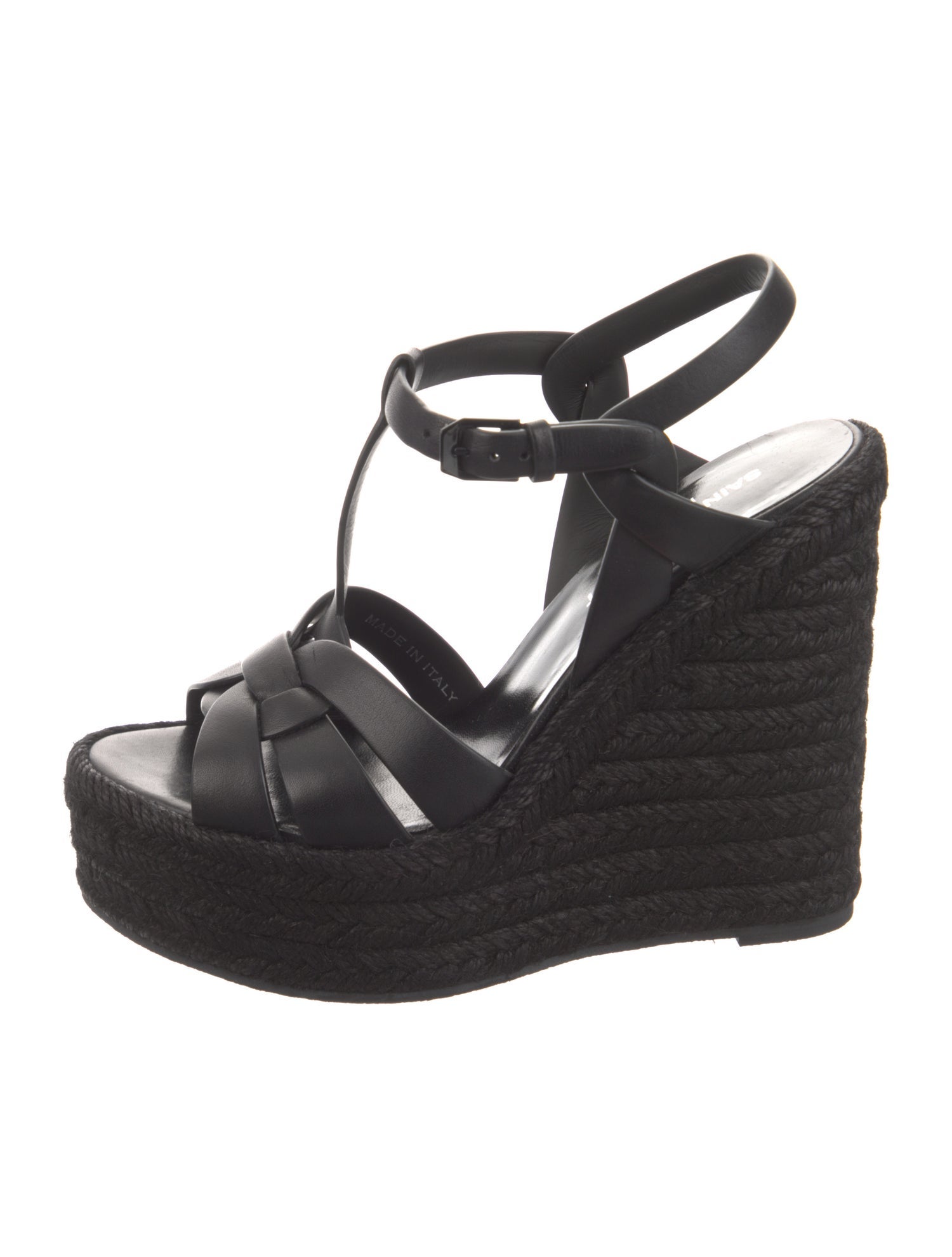 Saint Laurent Leather T-Strap Sandals