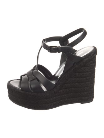 Saint Laurent Leather T-Strap Sandals