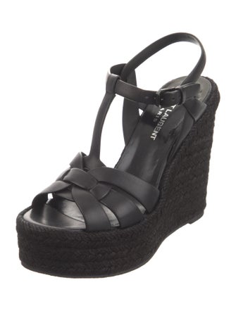 Saint Laurent Leather T-Strap Sandals