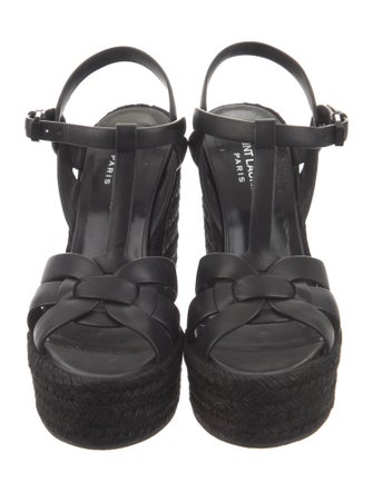 Saint Laurent Leather T-Strap Sandals