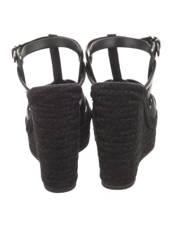 Saint Laurent Leather T-Strap Sandals