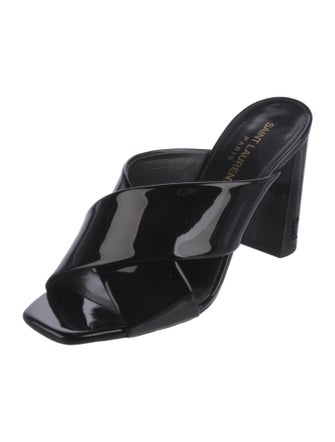 Saint Laurent Patent Leather Slides