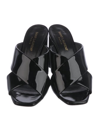 Saint Laurent Patent Leather Slides