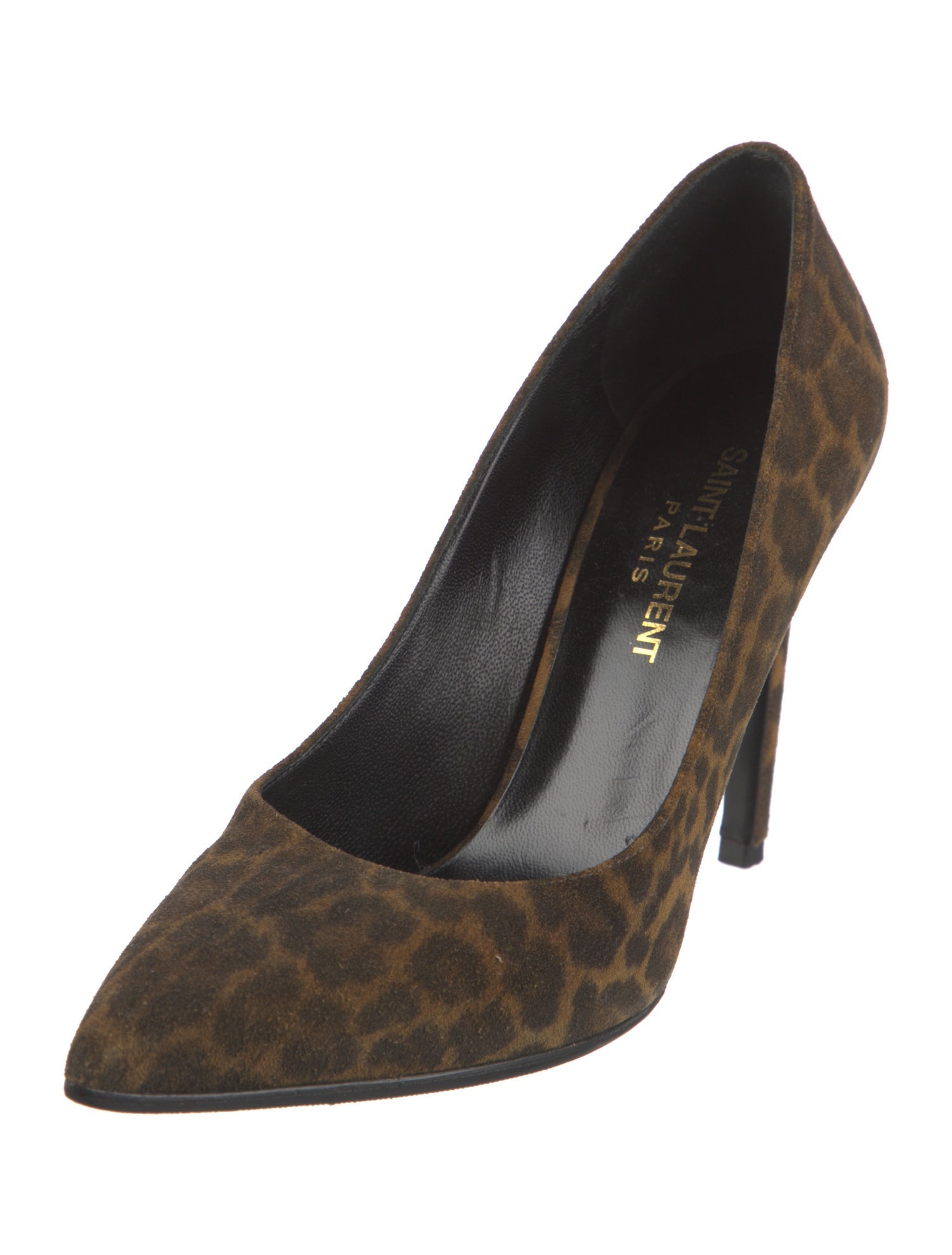 Saint Laurent Suede Printed Pumps