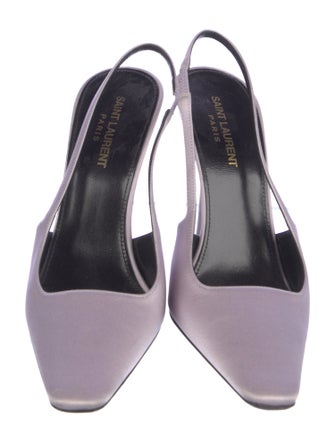 Saint Laurent Satin Slingback Pumps