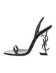 Saint Laurent Patent Leather Slingback Sandals