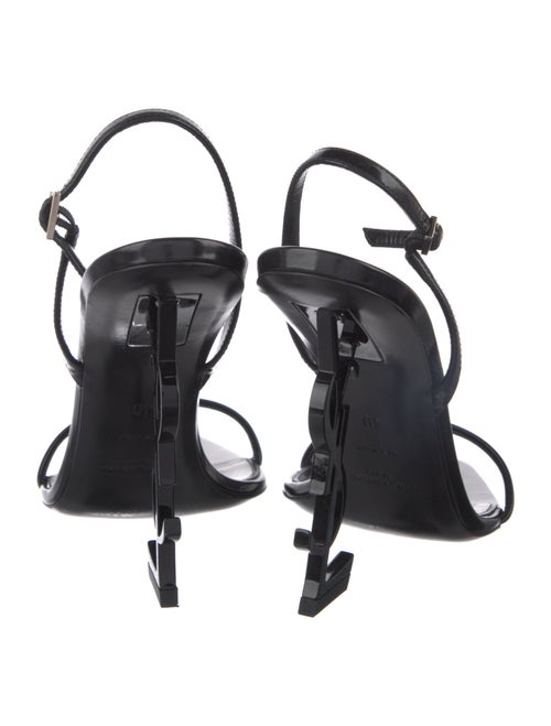 Saint Laurent Patent Leather Slingback Sandals