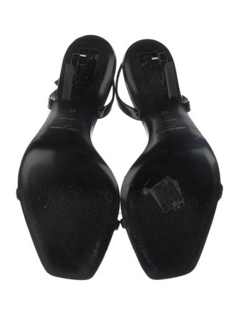 Saint Laurent Patent Leather Slingback Sandals